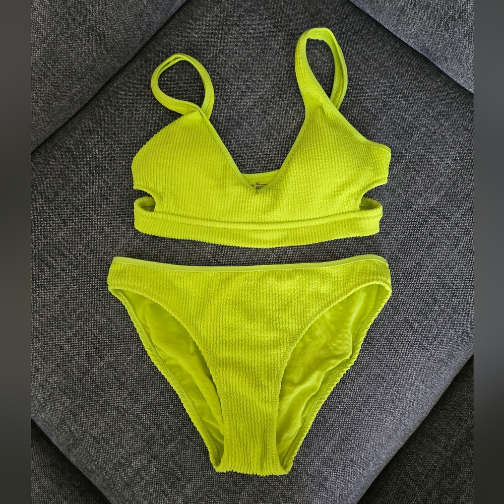 Aerie NWOT Neon Two Piece Bikini SIZE M